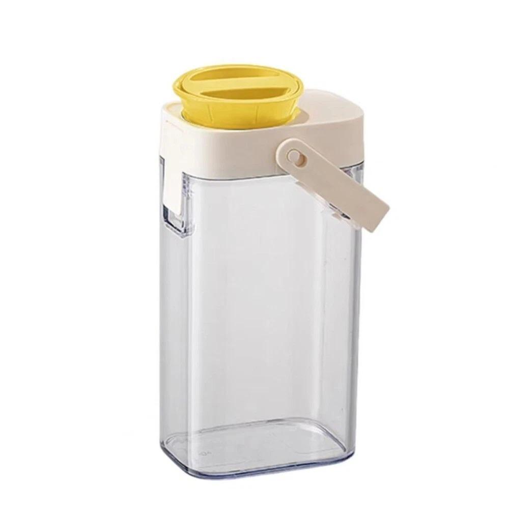 

Clear Coffee Cold Brew Pot Large Capacity Juice Bucket Portable Cold Water Kettle Yellow