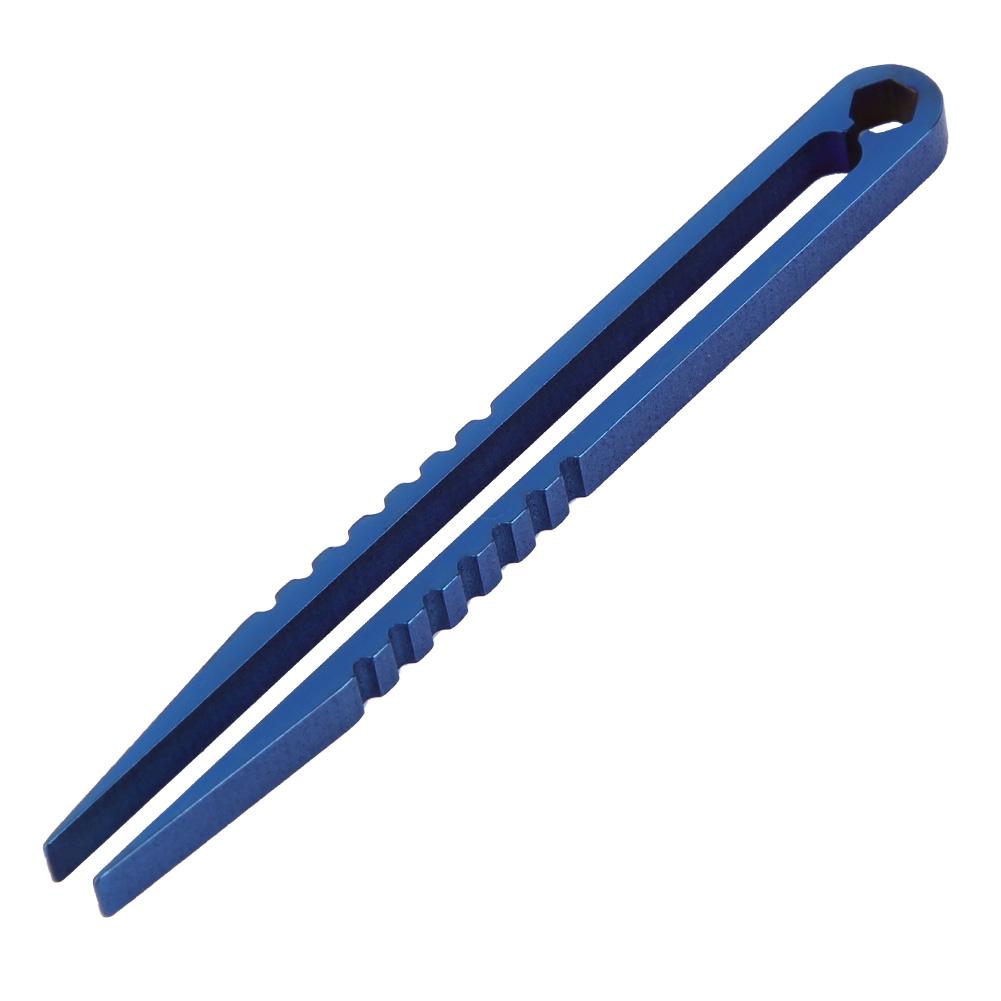 Portable     Alloy Tweezers Outdoor Survival Camping Travel   Tool(Steel Color)