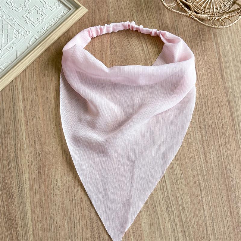 

Solid Color Triangle Hair Band Elastic Headscarf Minimalist Style Hair Wrap Women Everyday Casual Styling Accessories Pink