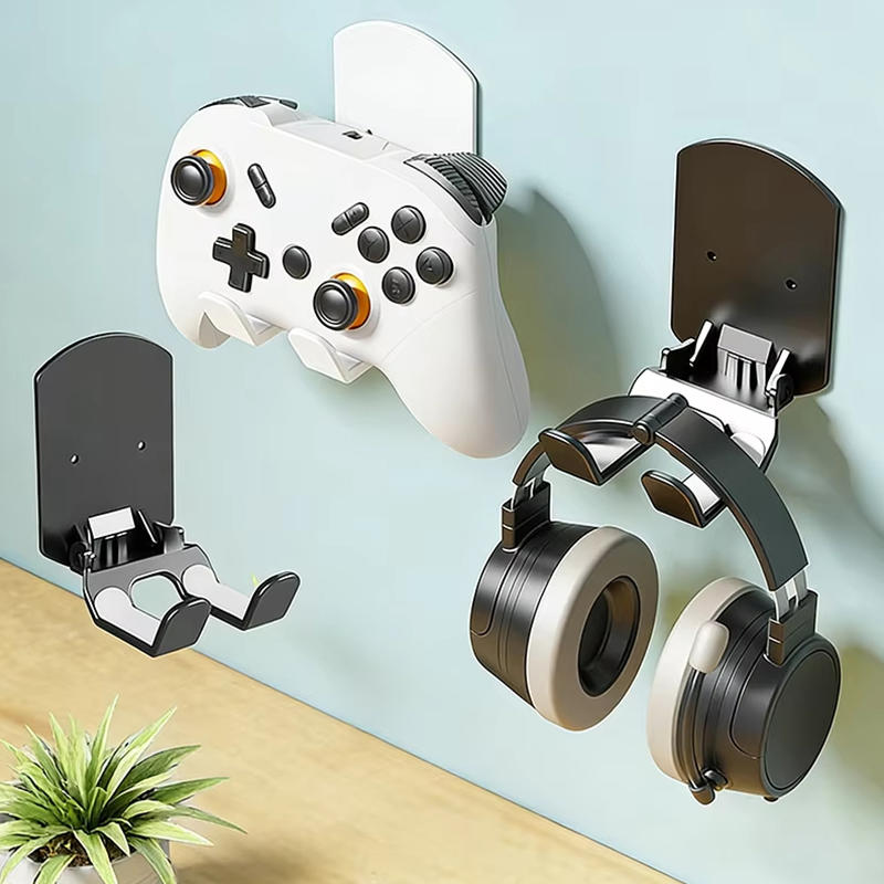 Wall Mounted Game Controller Bracket Base No Punching Easy Install Required Controller Storage Rack For Gaming Headset Bracket