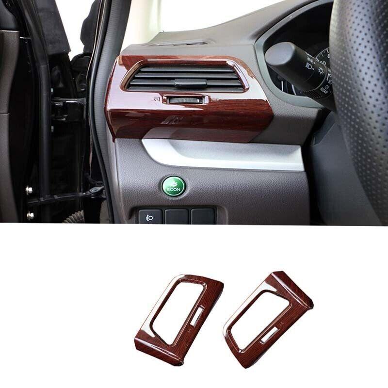 Air Outlet Vent Trim Red Wood Grain For HONDA CR-V CRV 2012-2016 2PC Console L&R