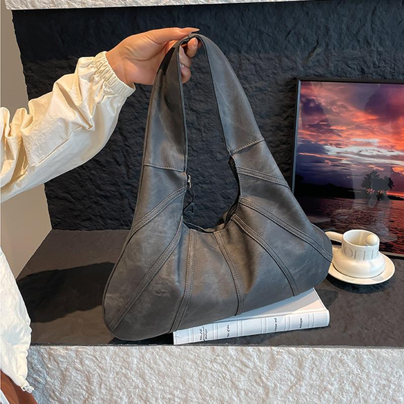 Simple Shoulder Bag Vintage Hobo Bag Large Capacity Handbag Tote Bag Minority Design Fashionable Crescent Bag Students