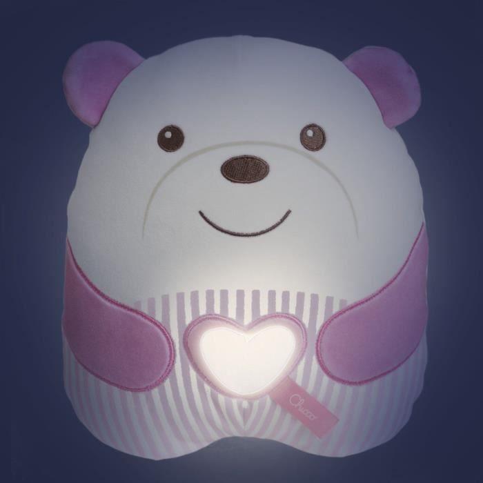 Peluche tendre Ourson - CHICCO - Rose - Dès la naissance