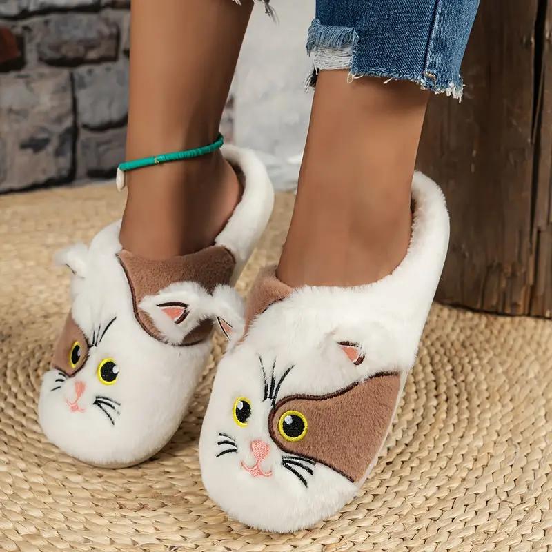 Women's Cute Cartoon Indoor Slippers with Soft Slippers Non-Slip Shoes for Autumn and Winter