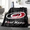 Name Custom Carolina Hurricanes Print Flannel Blanket High Quality Warm Comfortable Cover for All Seasons Perfect for Gifts Home Decor