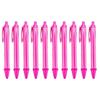 10Pcs Retractable Ballpoint Pen Plastic Ballpoint Pen Press to Open Close Ergonomic Grip Writing Pen for Students