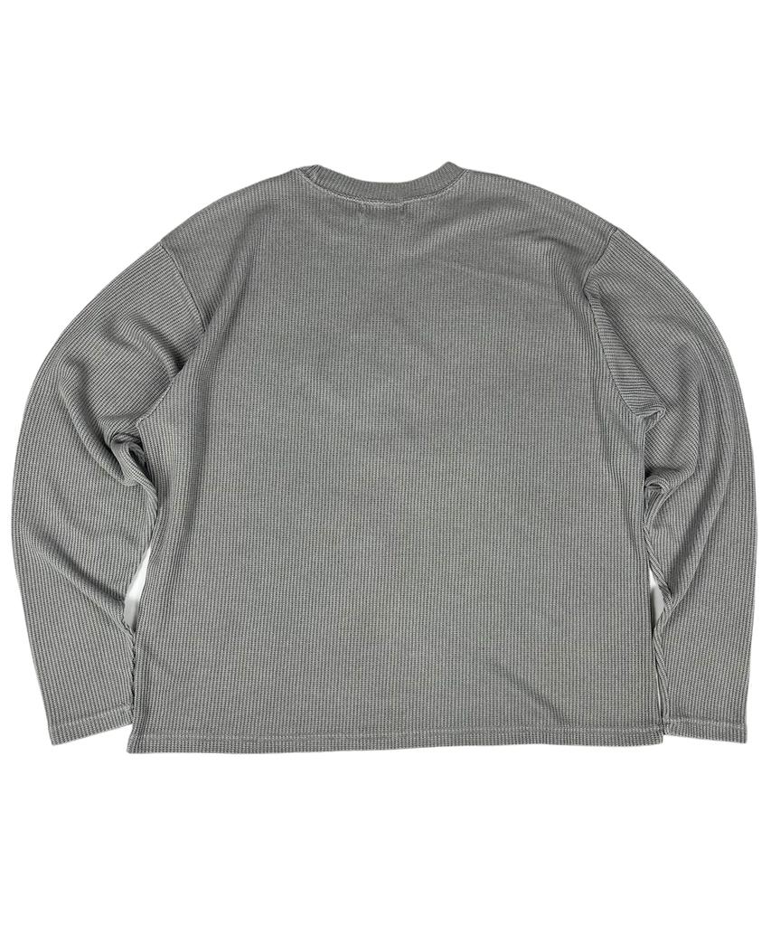 SK8ER ROCK Classic Cross Pigment Oversized Knit ((Gray))