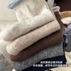 Grey Cashmere Socks Socks Thickened Warm Sheep Wool Stockings Rolled Hemmed Stacked Socks In Winter