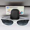 Universal Car Accessory Magnetic Sunglasses Holder Clip - Leather Multifunction Sun Visor Eyeglasses Clip Hanger for Automobiles