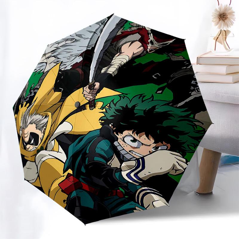 1pc My Hero Academia Automatic Opening Folding Umbrella with 8-Bone Iron Frame, Portable for Fans, Travelers, Everyday Use, Gift Idea.T045