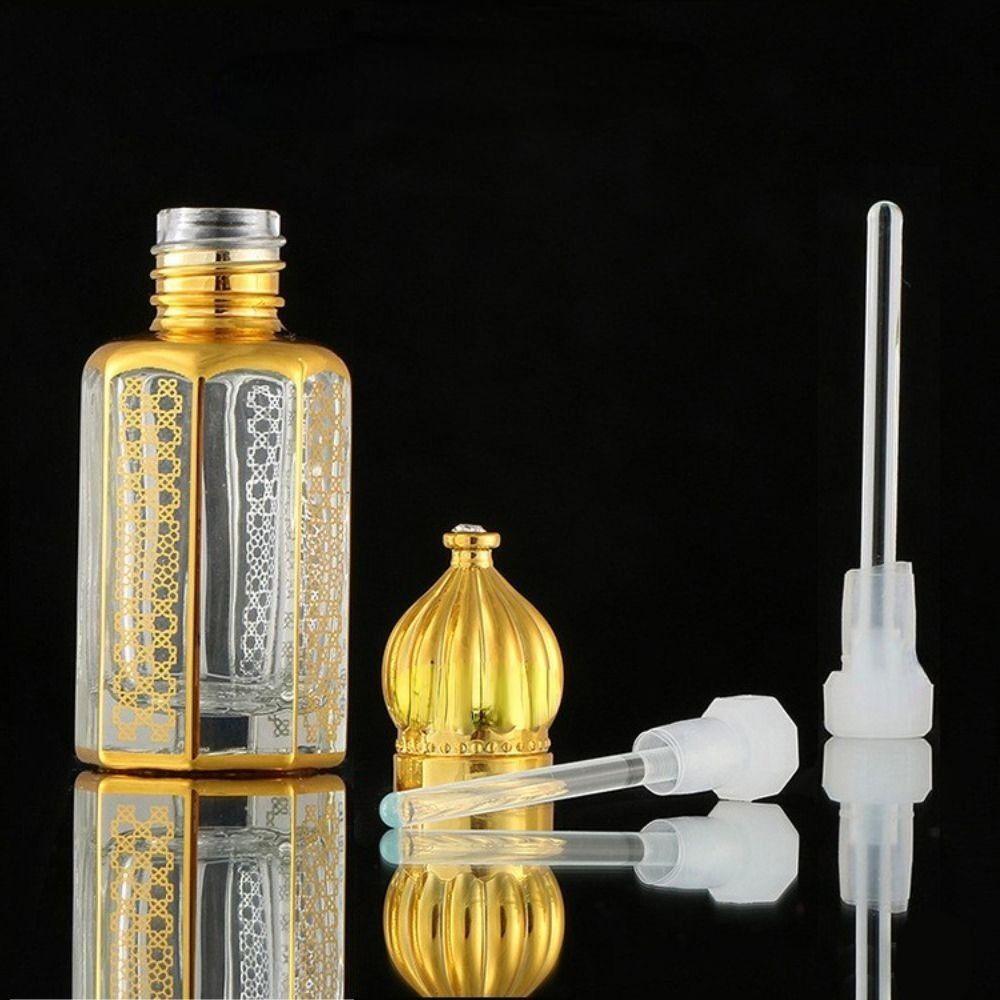Empty Perfume Bottle Electroplating Essential Oil Bottle Sample Vial Mini Dropper Bottles  Travel