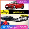 BGK1 GOLF 4 5 6 7 Hot 2026 For VW VOLKSWAGEN 2pcs Replacement 127mm Car Front Grille Badge or 110mm Rear Trunk Boot Emblem Lid Sticke KK4