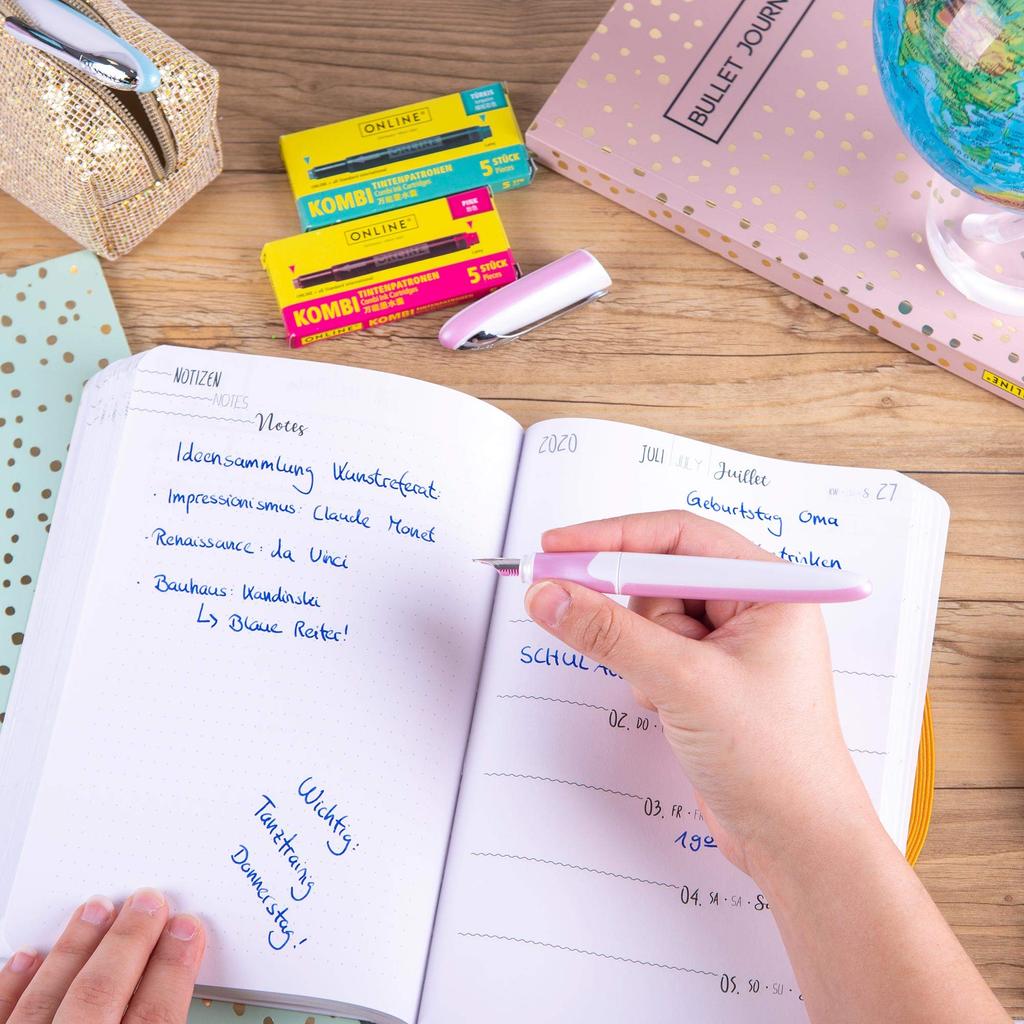 ONLINE EF Air Pastel Fountain Extra Pastel Officially Imported Pen, Fine, Blue, 20149,