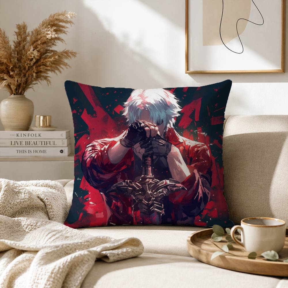 D-Dante D-Devil May C-Cry Pillow Case for Sofa Living Room Home office Decor Protective Cover