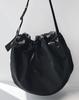Bymoss Big Half Moon String Messenger Bag Black