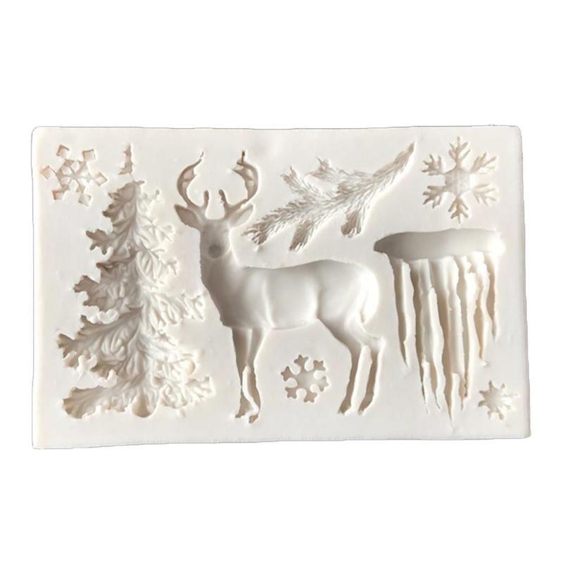 Christmas Moose Head Silicone Cake Mold Baby Party Fondant Cake Decorating Tools
