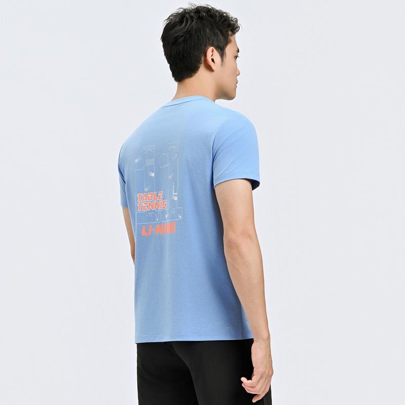 Li Ning Table Tennis Elite Series National Team Round Neck Comfortable Casual Quick Dry Breathable Lightweight Short Sleeve T-Shirt AHSW063-2