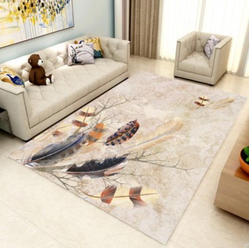 Minimalist Style Rug Luxurious Non-Slip Living Room Carpet Sofa Mat Bedroom Floor Covering Traditional Home Decor Mat Fashion