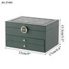 3 Layers Jewelry Organizer Christmas Gift For Lady With Lock Necklace Earring Jewelry Box