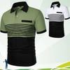 Cămașă Polo de Vară pentru Bărbați cu Imprimeu Dungat Mânecă Scurtă Guler Revers Butoni Tricouri &pentru Bărbați Casual Sport Streetwear Topuri Noi pentru Bărbați Yasheng