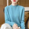 Fashion Wool Sweater Women's Mock-Neck Knitwear Cashmere Pullovers Autumn Winter Long Sleeve Jumpers Clothing Tops