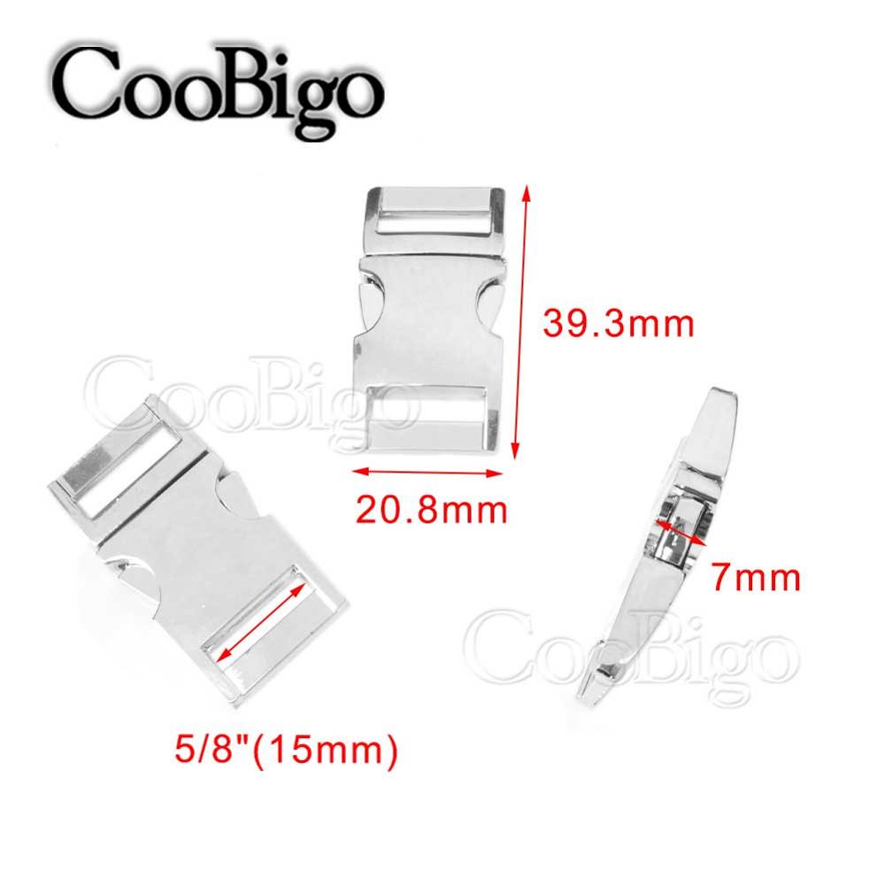 50pcs Quick Release Buckle Curved Paracord Buckles DIY Webbing Bracelet Outdoor Backpack Pets Collar Craft Accessories 5/8"