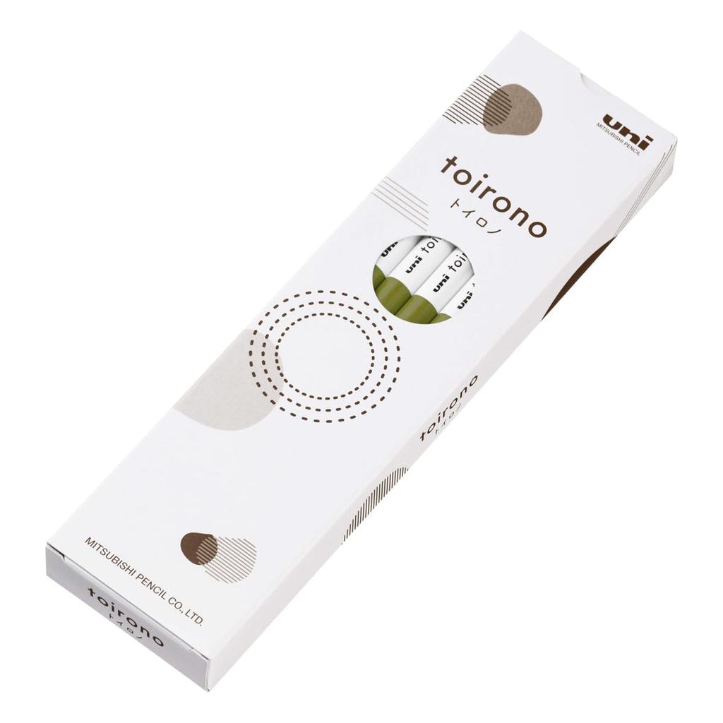 Mitsubishi Pencil Toirono Colored 1 Grass Pencils, Dozen, Green, TR.1611D