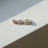 Alleun 14K 18K Teardrop One-Touch Ring Gold Earrings Bold Mini