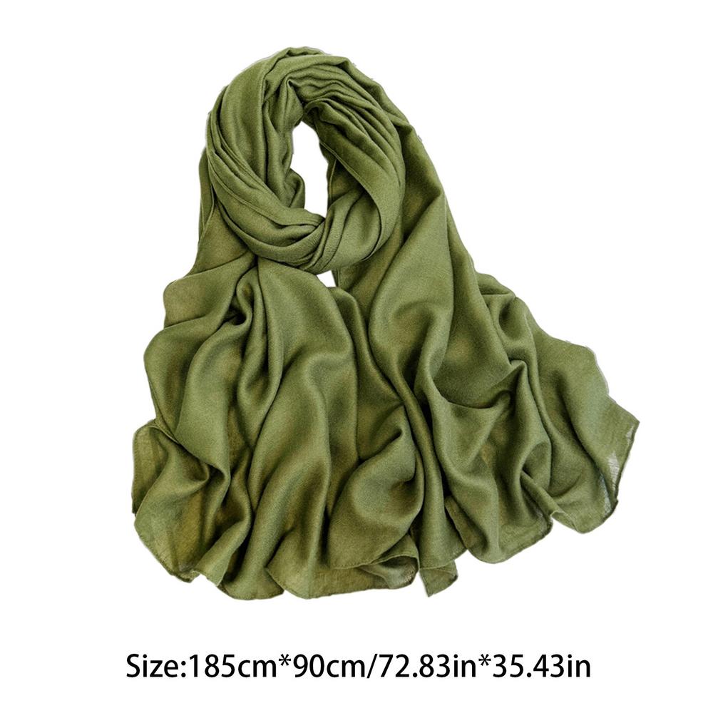 Cotton Linen Solid Color Shawls And Wraps Travel Vacation Ladies Elegant Long Shawl Hijab Scarfs Thin Women Scarf