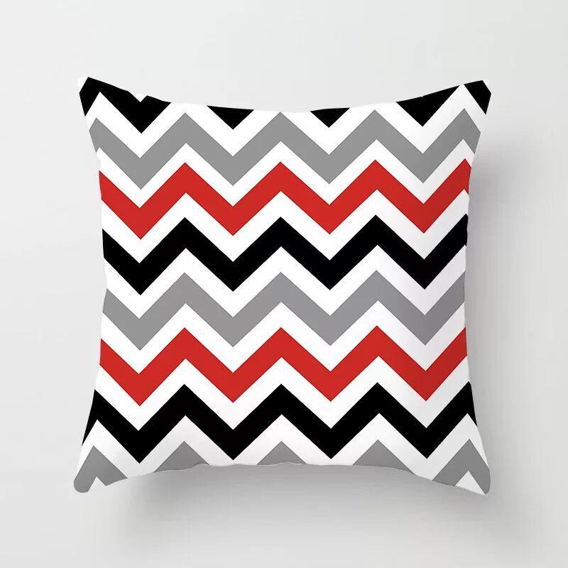 Modern Minimalist Red Abstract Geometric Pillowcase Home Sofa Pillow Cushion Cover