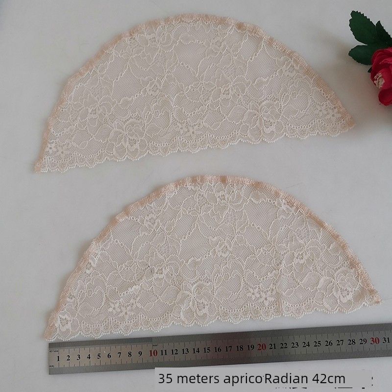 

Semi-Finished Sleeveless Lace Ruffled Short 35 meters apricot All yards