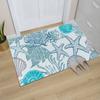 Marine Seashell Starfish Coral Welcome Mats Nautical Coastal Doormat Anti-Slip  Rug Bedroom Kitchen Bath Mat Polyester Carpet