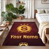 Crystal Velvet Rug Custom Name Text, Soft Non Slip Floor Mat Home DecorSparta Prague