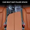 2PCS Car Seat Gap Filler Organizer, No Drop Seat Guard For Cars & SUVs, Automotive Trays & Bags, Car Seat Gap Fillers With Seat Belt Holes, Stopping