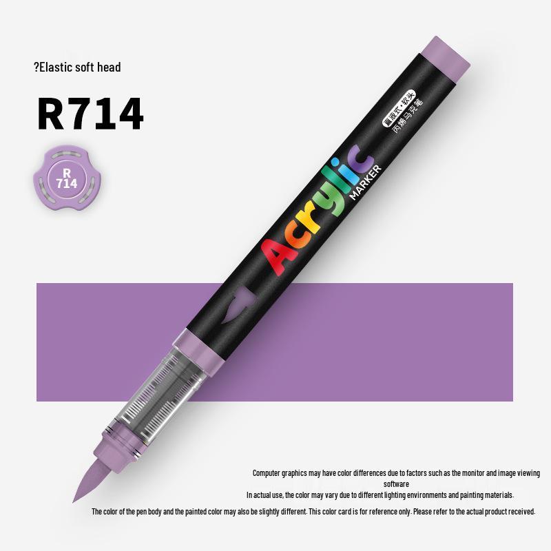 60-Color Soft Tip Liquid Ink Acrylic Marker Set for Primary School Art