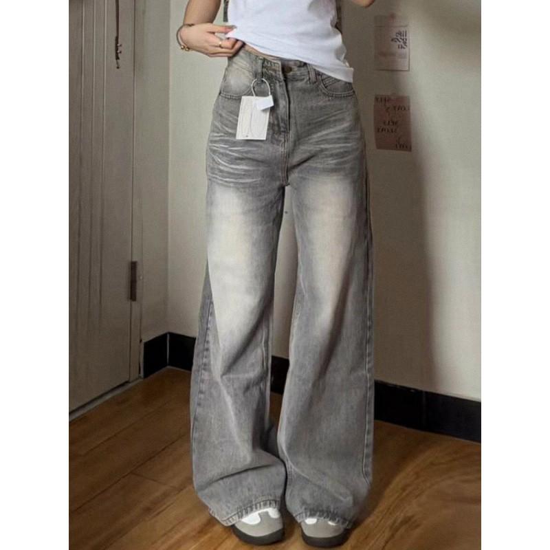 Koreanische Mode Denim Hosen Frau Harajuku Kpop Streetwear Hosen Stil Frühling Vintage Baggy Jeans Plus Größe