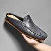 2025 Summer Lazy Casual Single Shoes Mesh Breathable Half Tray Fashionable and Simple Men Wear Bag Head Drag with One Foot