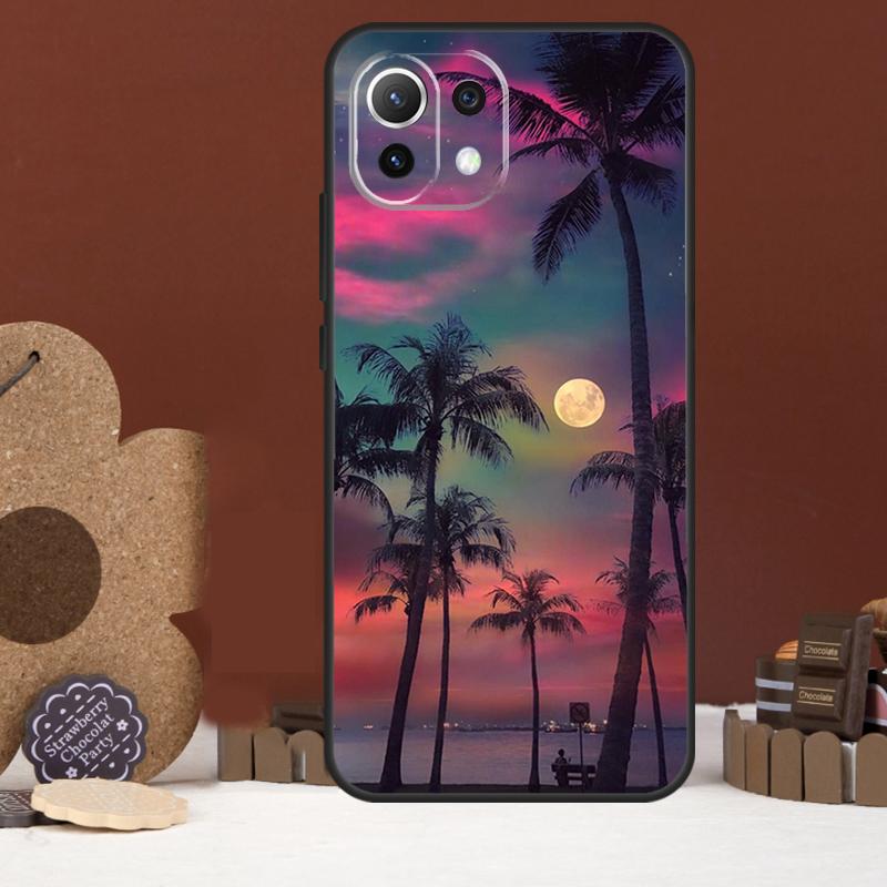 Stars Space Palm Trees Case For Xiaomi 17 Pro Max 14 15 Ultra 15T 13T 14T POCO F8 Ultra F7 F5 F6 X5 X6 X7 Pro Cover
