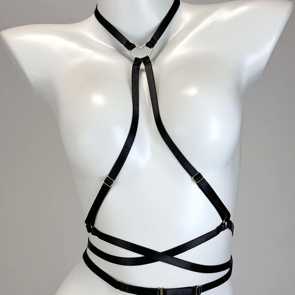 Sexy Bandage Bra Women Fashion Ladies Halter Elastic Cage Erotic Hollow Strappy Bralette Bustier Underwear Camis Crop Tops