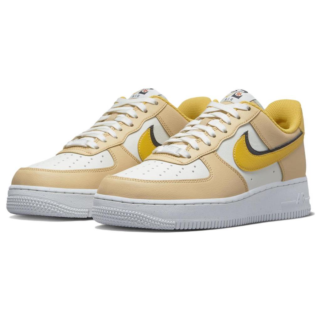 New Nike Air Force 1 Low '07 Lx '82 Double Swoosh Sail Yellow Ochre Women's DX6065-171