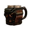 Retro Mechanical Aesthetic Coffee Cup Resins Engine Mug with Steel Lining Ideal Gift for Car Enthusiasts and Mechanics