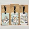 New Cartoon Cat Portable Luggage Tag Women Travel Accessories PVC Luggage Label Men Portable Anti-loss Address Name Tag