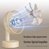 USB Rechargeable Oscillating Desktop Fan - Low Noise, Portable, Detachable, and Washable