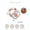 Baby Toys 1Pc Wooden Rattle Ring Teething Nursing Bracelets Bpa Free Silicone Bead Music Rattle Hanger Newborn Educational Toys
