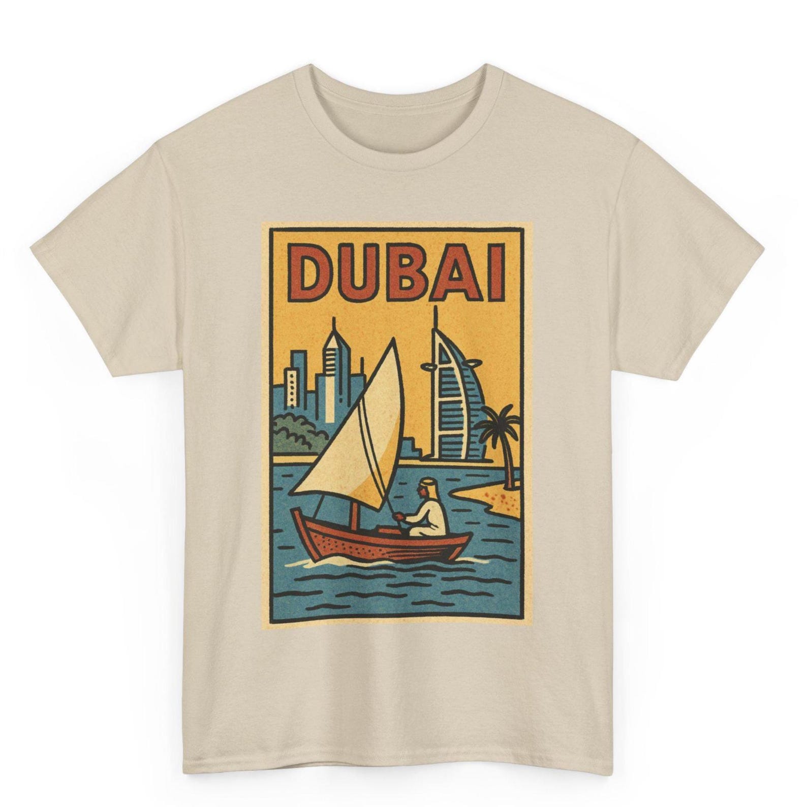 Dubai T-Shirt: Retro Comic Futuristic Cityscape Graphic Tee 4XL