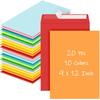 Colored 9 X 12 Envelopes, 20 Pcs Mailing Envelopes, Colorful Large Envelope, 100 GSM Printable Catalog Envelopes For Storage, Mailing, Organize,