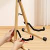 Compact Wooden Guitar Stand Freestanding Triangular Portable