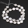 1String, White Natural Freshwater Pearls 11-13mm, Handmade Teardrop-shaped Pearl Beads for Jewelry Making DIY Crafts, Needlework 36cm