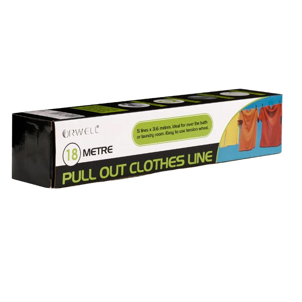 Orwell 5 Line Pull Out Clothes Line 18m