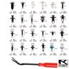 kkjoy Car Repair Fasteners 800/100Pcs Mixed Rivet Clips suit for fender trim panel